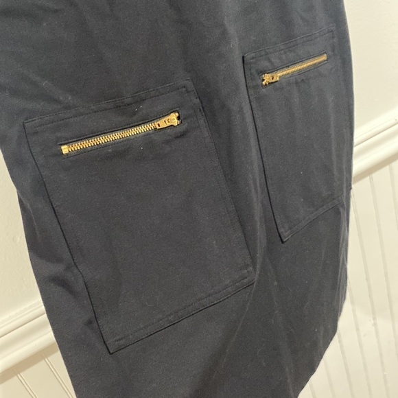 J Crew zippered dress black gold hardware‎ has stretch size 6 - Picture 4 of 6